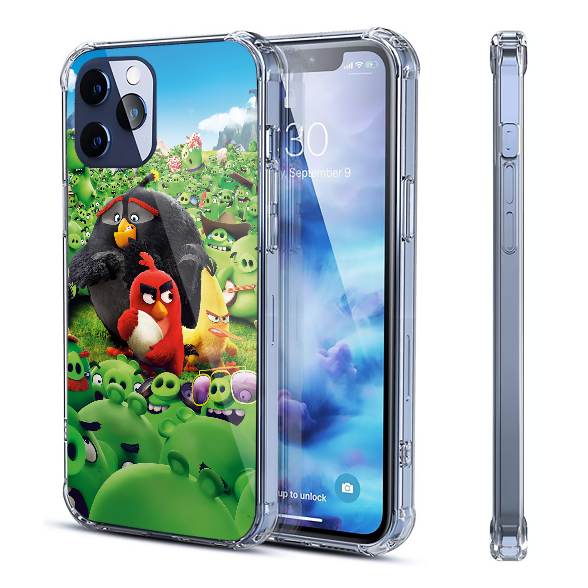 （画像用） Angry Birds アングリーバード 【iPhone 12シリーズ対応】透明スマホケース（クリアソフトケース）
